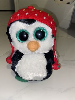 Nwt Ty Beanie Boo Freeze The Penguin Medium 10 - Inch Soft Plush