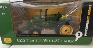 Ertl Precision Key 3 John Deere 3020 Tractor W/48 Loader 1/16 Nib