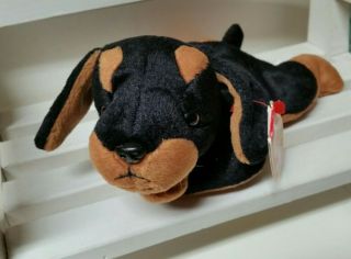 Ty Beanie Baby Doby The Rottweiler Dog W/tag Protector Dob: October 9,  1996