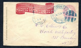 1860s Pacific Union Express Gold Hill To York Via Virginia City U58 Upss 124