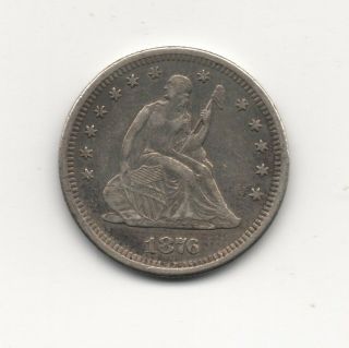 1876 - S Liberty Seated Quarter Extra Fine