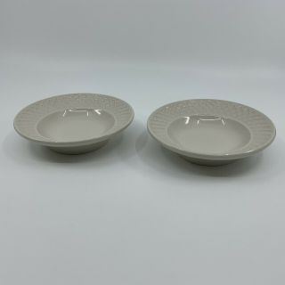 Set Of 2 Homer Laughlin China Gothic Sculpted Rim Small Dessert Bowl 5”