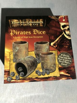 Disney Pirates Of The Caribbean Pirates Dice Game Dead Man’s Chest 2007 No Dices