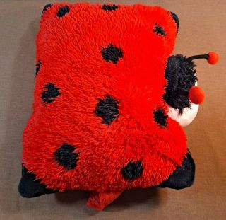 Full Size Pillow Pets Ladybug Plush Stuffed Animal 18x12 Red Black Dots 3