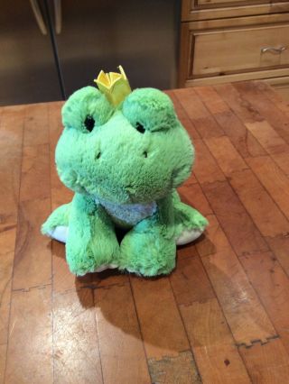 Aurora World Hopscotch Green Prince Frog Plush Beanbag Toy 8” Stuffed Plush