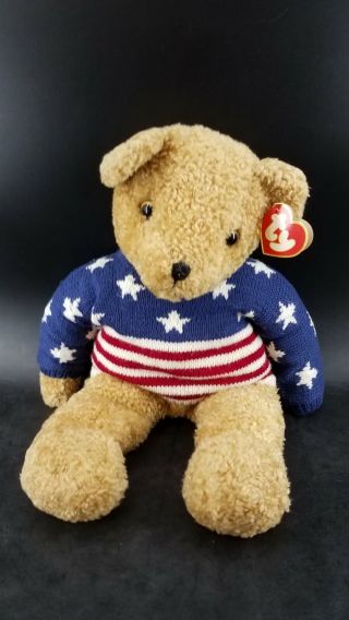 Ty Plush - Large Curly - Stars & Stripes Forever