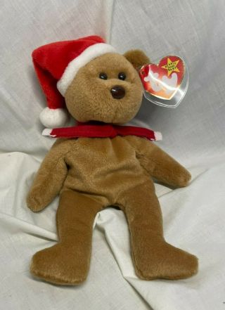 1997 Teddy - Holiday Edition - By Ty Beanie Babies With Tag Protector
