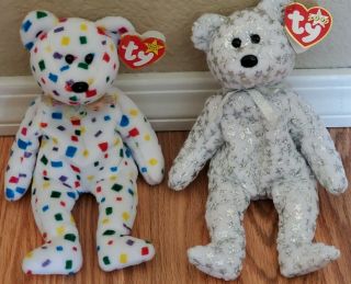 W/tags Two (2) Ty 2000 Beanie Babies " The Beginning " And " Ty 2k "
