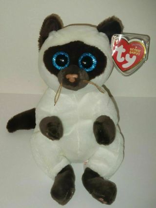 Ty Beanie Baby Boos - Miso The Siamese Cat 6 " Size 2021