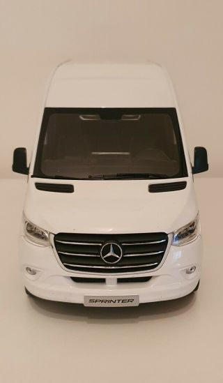 1/18 Very Rare Norev Mercedes Benz Sprinter 2018 Delivery Van White Diecast