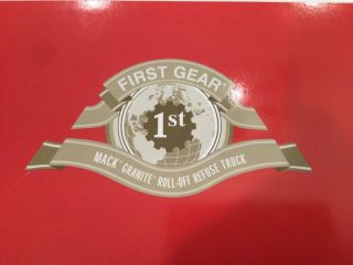 First Gear 1:34 Mack Granite Roll - Off Refuse Truck Diecast 6