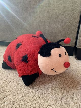 Full Size Pillow Pets Lady Bug Red Black Stuffed Toy Plush