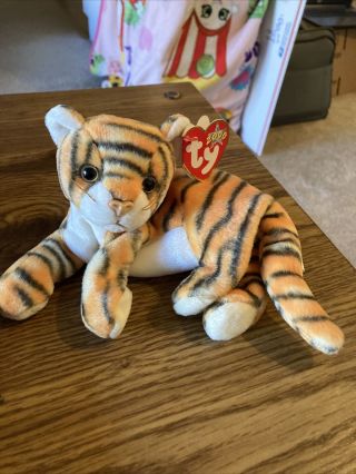 Ty Beanie Babies India The Tiger May 26,  2000 Ex W/ Tag