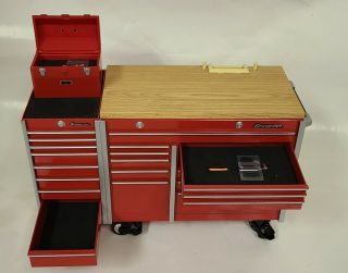 1/8 Scale (toy) Snap - On Diecast Tool Box Bank Garage With All Accessories Rare