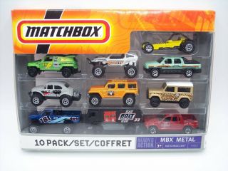 “matchbox” 10 - Pack Gift Set W/ Rare National Parks Chevrolet Avalanche Mib