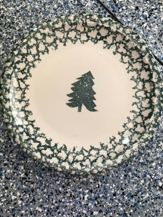 Folk Craft By Tienshan Tree Green Sponge 12” Chop Plate Platter