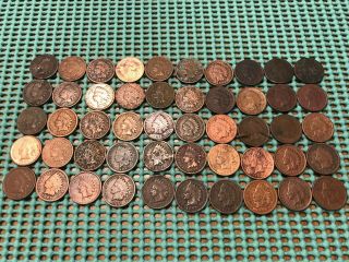 Complete Roll Of 50 1897 Indian Head Pennies