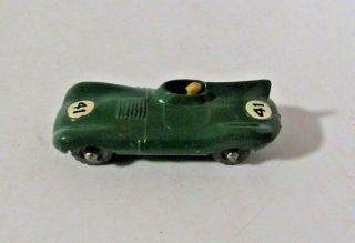 Vintage Lesney Matchbox Gpw 41 Green D Type Jaguar 3 Line & Orig Box - Grey Wheels