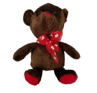 Dan Dee Collectors Choice Chocolate Scented Teddy Bear 6 " Plush Hearts Ribbon