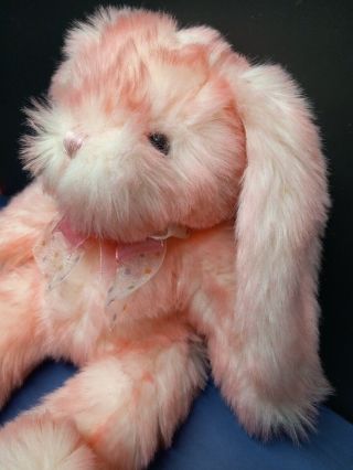 Dan Dee Pink Stuffed Bunny Rabbit Easter Cute Bow 2