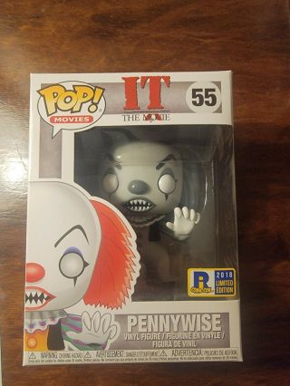 Funko Pop Movies It The Movie Pennywise Black & White Ricc 2018 Exclusive
