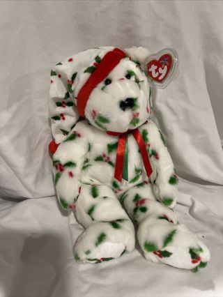 Ty Beanie Buddy 1998 Holiday Teddy - The Christmas Bear