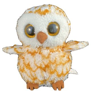 Ty Beanie Boos Swoops The Owl Medium Buddy Plush Rare Retired Glitter Eyes