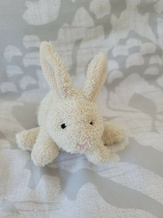 Russ Home Buddies Tan Rabbit Plush Bunny Terry Cloth 5 " Stuffed Animal Toy