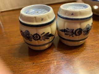 Vintage Delft Blue Holland Hand - Painted Porcelain Salt & Pepper Shakers
