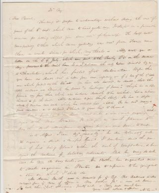 1829 Byfield Ma Letter Nehemiah Cleveland Principal Dummer Academy & Fr Student
