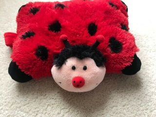 Pillow Pet Plush Red & Black Lady Bug So Soft Kids Toy 12 " Small