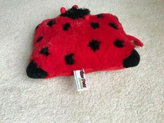 PILLOW PET Plush Red & Black Lady Bug So Soft Kids Toy 12 
