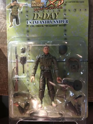 Ultimate Soldier 1:18 Ww2 D - Day Us Infantry Sniper Cpl Chuck Bullseye Betz Mosc