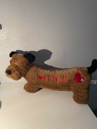 Dan Dee Collectors Choice Easter Dachshund Dog " I Love U This Much " Plush Brown