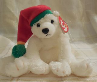 Ty Beanie Baby Snowdrift Christmas Bear Dob December 29,  2002 Mwmt