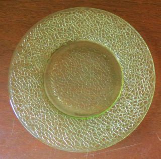 LE Smith By Cracky Canary Yellow Vaseline 8” Salad Plate (s) 3