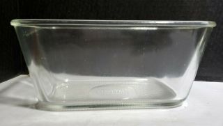 Glasbake Loaf Pan Dish Glass J - 805 - 5 - 1 1/2 Qt Vintage 7 3/4 X 5 " (bin 61)
