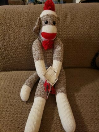 Old Fashioned Sock Monkey Doll Usa Made By Ozark Mountain Kids 20 "