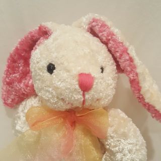Bunny Rabbit Easter Cream Pink Plush Stuffed Animal 9 " Toy Dan Dee