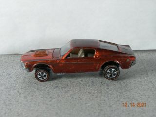 Hot Wheels Redline 1968 Us Made Orange Custom Mustang