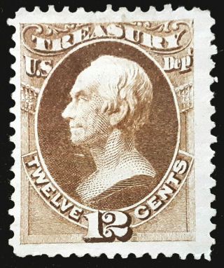 Us Official Stamp 1873 12c Treasury Clay Scott O78 No Gum
