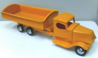 Vintage 1930s Turner Toys Dump Truck Pressed Steel Toy Rare 26 1/2 In Restored