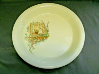 Vintage Coors Pottery Thermo Popgrain 10 " Pie Plate With Floral Window Scene