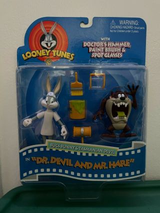 Looney Tunes 2 Pack Bugs Bunny & Tasmanian Devil In " Dr.  Devil And Mr.  Hare "