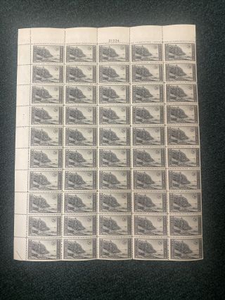 U.  S.  746 Acadia 7c National Parks Sheets Of 50.  Very Fine / Mnh