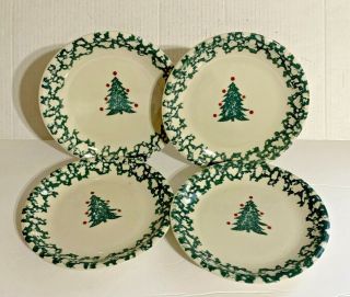 Folk Craft Winter Wonderland By Tienshan Set Of 4 Dessert/salad Plates