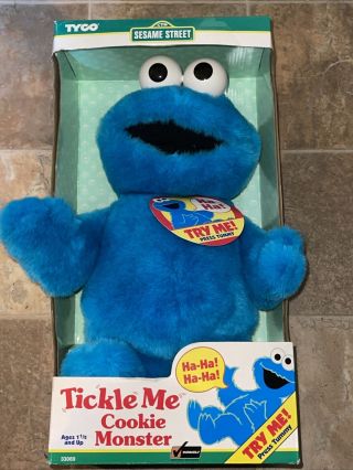 Tickle Me Cookie Monster 16 " Sesame Street,  (aa3)