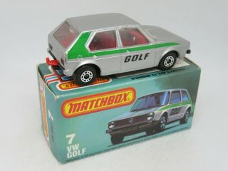 Matchbox Superfast 7c VW Golf - Silver - HTF ' L ' Box - Mint/Boxed 2