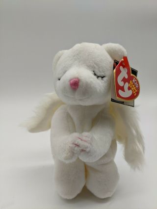 Ty Blessed The Angel Bear Beanie Baby With Tag -
