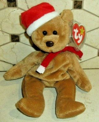 Ty Beanie Baby 1997 Holiday Teddy Dob 12 - 25 - 96 Mwmt